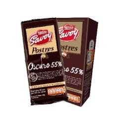CAJA DE CHOCOLATE SAVOY POSTRE OSCRURO 55% 4 UNID 200GR
