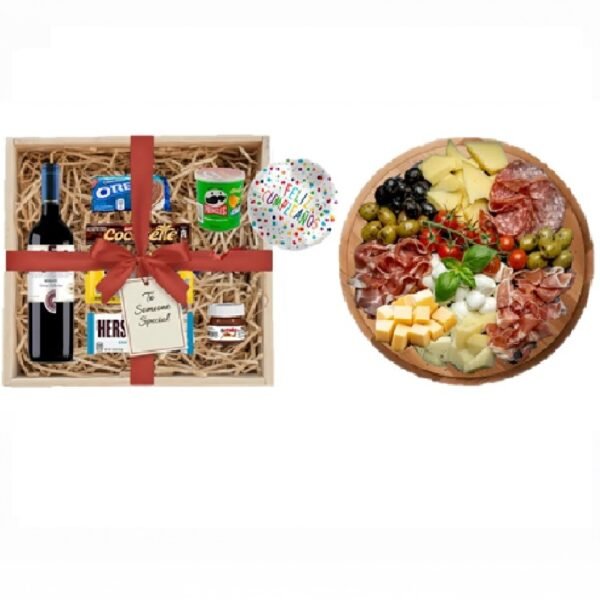 Regalo de Cumpleaños con Tabla de Embutidos #2