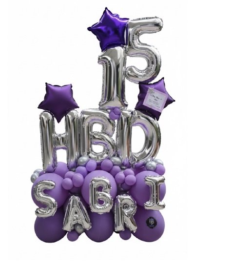 GLOBO DE CUMPLEAÑOS MORADO