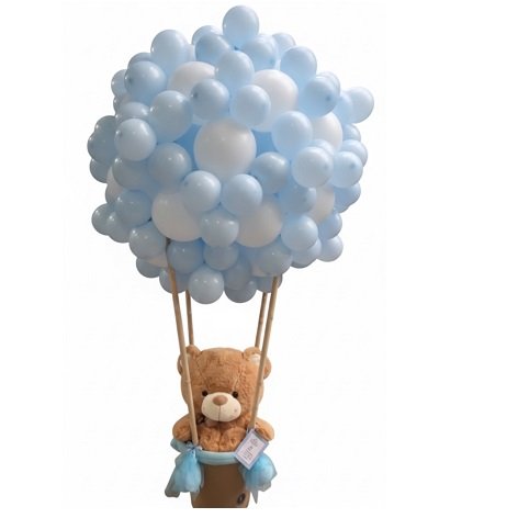OSO CON GLOBO AZUL GLOBO MEDIANO AZUL CON OSO