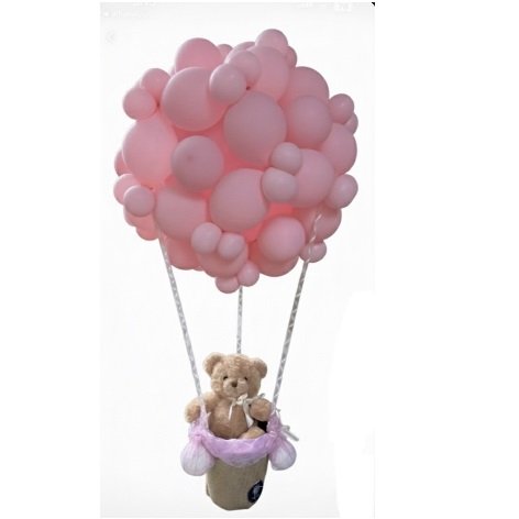 GLOBO MEDIANO ROSADO CON OSO