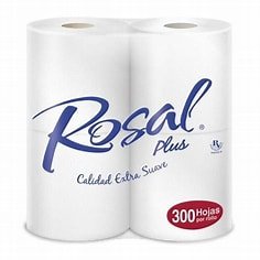 PAPEL HIGUIENICO ROSAL PLUS 300 HOJAS