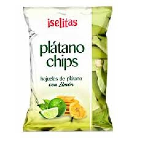 PLATANO CHIPS PLATANO CHIPS ISELITAS SABOR A LIMÓN 300GR